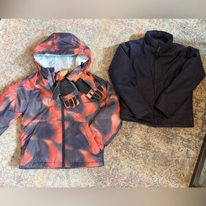 All In Motion Kids S 6/7 Boys 3 In 1 Snow Sport Winter Jacket Water Resistant